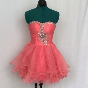 Pink prom, cocktail mini party dress SZ 2